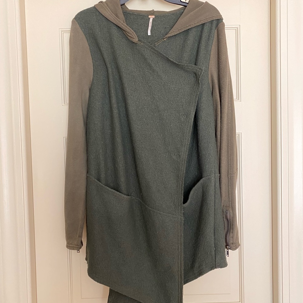 FP Hooded Wrap sweater